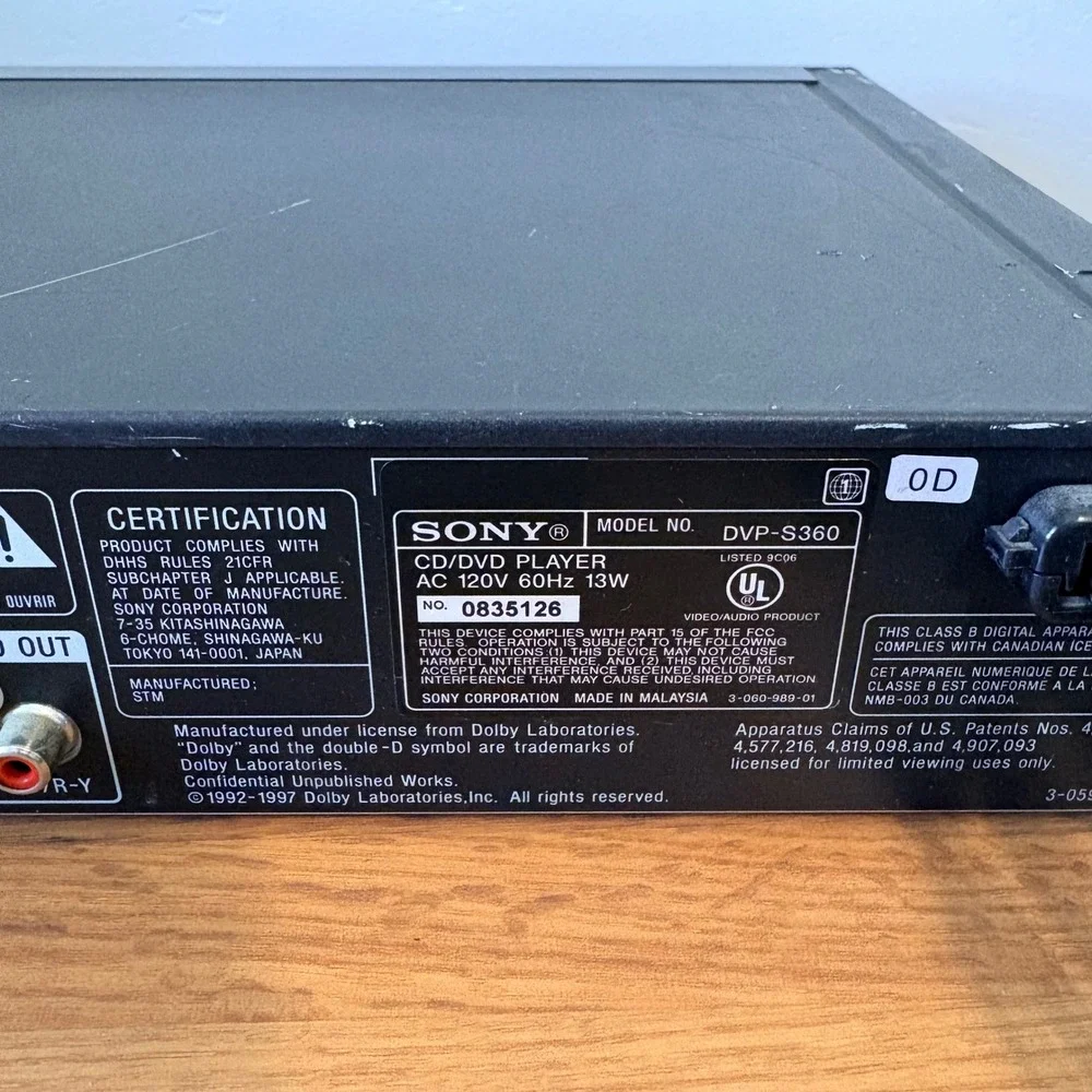 Sony cd dvd